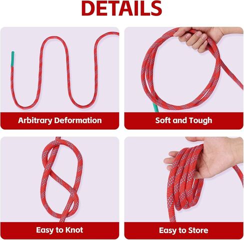 1/2 Tree Climbing Rope- Braided Arborist Rigging Rope-100ft-Arborist Equipment Polyester Rope for Rock,Hiking, Camping,Swing,Tree,Rescue,Blue in Saudi Arabia