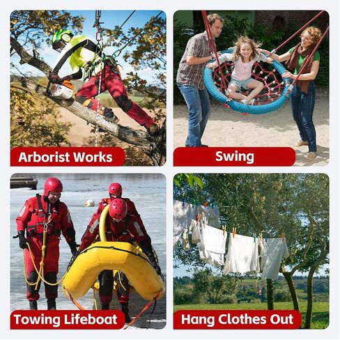 1/2 Tree Climbing Rope- Braided Arborist Rigging Rope-100ft-Arborist Equipment Polyester Rope for Rock,Hiking, Camping,Swing,Tree,Rescue,Blue in Saudi Arabia