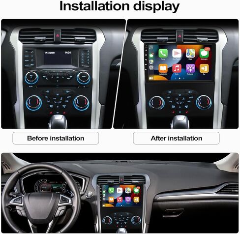 6+128G 8 Core Android 15 راديو السيارة ستيريو لفورد فيوجن مونديو 2013-2019 مع CarPlay اللاسلكي Android Auto، شاشة لمس 9 بوصة مع WiFi GPS Mirror Link Bluetooth FM RDS DSP EQ SWC كاميرا احتياطية in Saudi Arabia