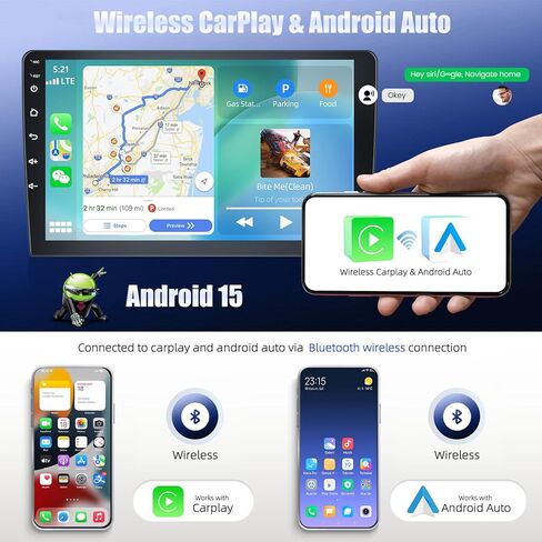 6+128G 8 Core Android 15 راديو السيارة ستيريو لفورد فيوجن مونديو 2013-2019 مع CarPlay اللاسلكي Android Auto، شاشة لمس 9 بوصة مع WiFi GPS Mirror Link Bluetooth FM RDS DSP EQ SWC كاميرا احتياطية in Saudi Arabia