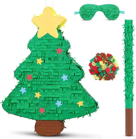 زينة شجرة عيد الميلاد بينياتا بيل بينياتا عيد الميلاد كبيرة لتزيين شجرة عيد الميلاد بيناتا لمستلزمات الحفلات مع قصاصات لامعة لتزيين الكريسماس (شجرة عيد الميلاد) in Kuwait