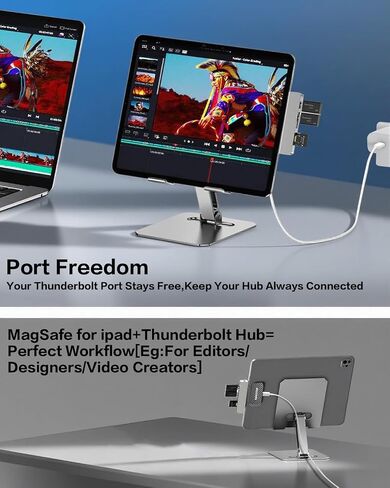 شاحن لاسلكي مغناطيسي لجهاز iPad Pro 11 بوصة (1st/2nd/3rd/4th) Air 11 بوصة (M2/M3) Air 10.9 بوصة (4th/5)، لوحة شاحن موصل ذكي للشحن السريع 18 وات (المحول غير متضمن) in Kuwait