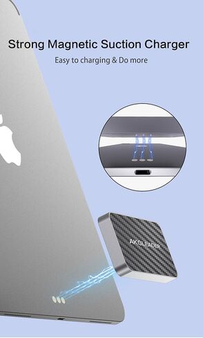 شاحن لاسلكي مغناطيسي لجهاز iPad Pro 11 بوصة (1st/2nd/3rd/4th) Air 11 بوصة (M2/M3) Air 10.9 بوصة (4th/5)، لوحة شاحن موصل ذكي للشحن السريع 18 وات (المحول غير متضمن) in Kuwait