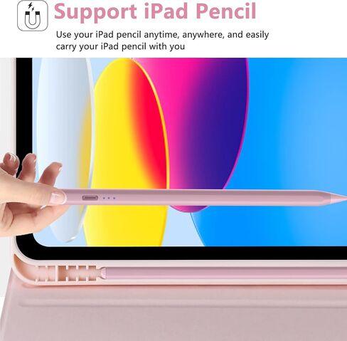 حافظة MMK لجهاز iPad الجيل الحادي عشر مع لوحة مفاتيح (2022، 10.9 بوصة)، لوحة مفاتيح لاسلكية قابلة للفصل، حامل أقلام لجهاز iPad 11 بوصة (A16 2025)، الجيل العاشر (10.9 بوصة 2022) وردي in Kuwait