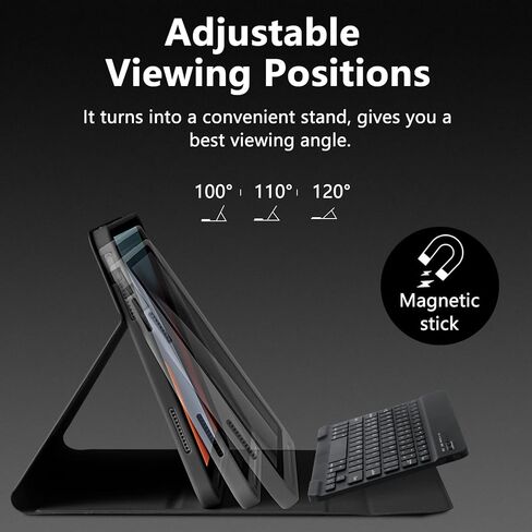 حافظة MMK لجهاز iPad الجيل الحادي عشر مع لوحة مفاتيح (2022، 10.9 بوصة)، لوحة مفاتيح لاسلكية قابلة للفصل، حامل أقلام لجهاز iPad 11 بوصة (A16 2025)، الجيل العاشر (10.9 بوصة 2022) وردي in Kuwait