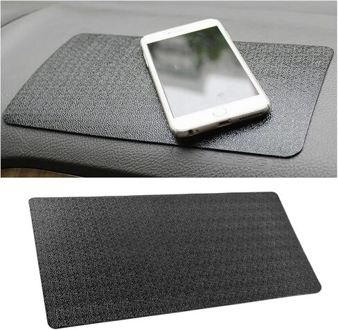 Car Dashboard Non Slip Mat, Anti Slide Multifunctional Sticky Fixate Gel Dash Pad, Washable Reusable Automotive Smartphone Sunglasses Keys Gripping Mat, Universal Fit (Dot Black) in Saudi Arabia