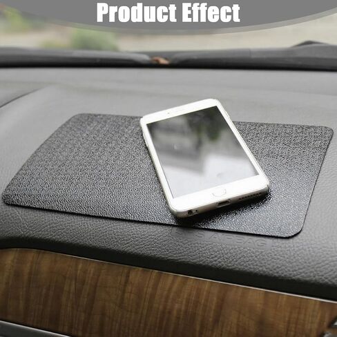 Car Dashboard Non Slip Mat, Anti Slide Multifunctional Sticky Fixate Gel Dash Pad, Washable Reusable Automotive Smartphone Sunglasses Keys Gripping Mat, Universal Fit (Dot Black) in Saudi Arabia