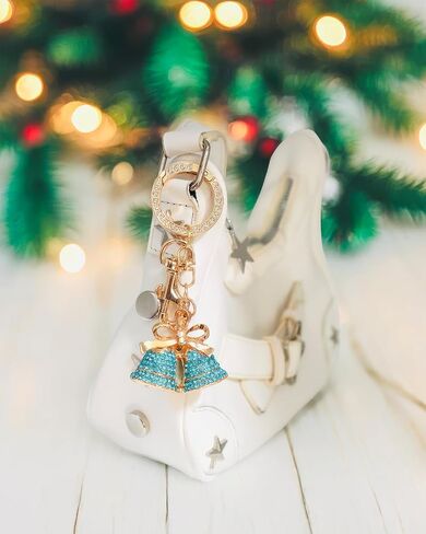 Crystal Bell Keychain for Women – Cute Rhinestone Bag Charm for Purse, Car, Backpack, or Gift Decor Pendant in Saudi Arabia