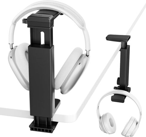 Controller Holder & Headphone Stand Under Desk with Adjustable Clamp, Controller Stand&Headset hanger for Desk Mount with 360° Rotating Hook & Cable Organizer, 3-in-1 Gaming Accessories Organizer in Kuwait