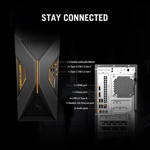ASUS TUF T500 (2025) Gaming Desktop PC, Intel® Core™ i5-13420H Processor, NVIDIA® GeForce RTX™ 5060Ti, 1TB M.2 NVMe™ PCIe® 4 SSD, 16GB DDR5 RAM, Windows 11 Home, T500MV-MS564Ti in Saudi Arabia