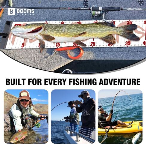Booms Fishing مسطرة سمكة 59 بوصة: شريط قياس سمك مقاوم للماء - مسطرة صيد قابلة للطي مع لوح عثرة - أداة قياس صيد المياه المالحة للصياد، RL4 in Kuwait