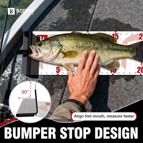 Booms Fishing مسطرة سمكة 59 بوصة: شريط قياس سمك مقاوم للماء - مسطرة صيد قابلة للطي مع لوح عثرة - أداة قياس صيد المياه المالحة للصياد، RL4 in Saudi Arabia