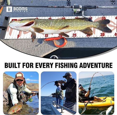 Booms Fishing مسطرة سمكة 59 بوصة: شريط قياس سمك مقاوم للماء - مسطرة صيد قابلة للطي مع لوح عثرة - أداة قياس صيد المياه المالحة للصياد، RL4 in Saudi Arabia
