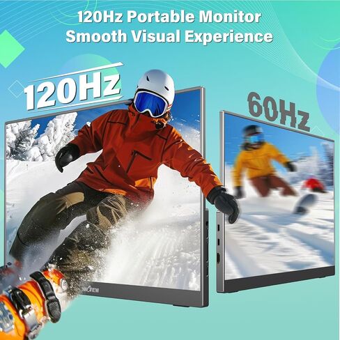 InnoView Portable Monitor 15.6" 1080P for Laptop with Protective Sleeve, Built-in 90° Adjustable Stand USB C HDMI Ultra-Slim Portable Laptop Monitor for MacBook Phone PS Xbox Switch in Saudi Arabia