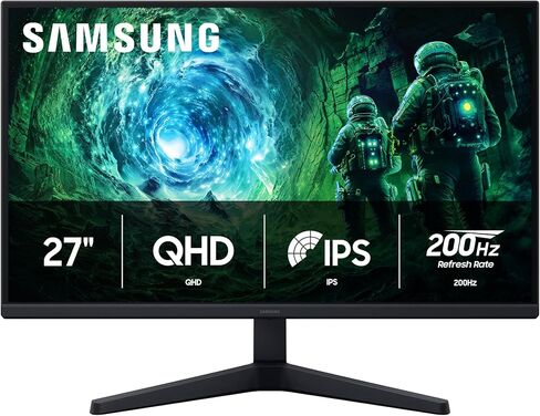 شاشة الألعاب سامسونج أوديسي G5 G53F QHD مقاس 27 بوصة، HDR10، معدل تحديث 200 هرتز، لوحة IPS، AMD FreeSync™ Premium، معادل أسود، مفتاح مصدر تلقائي، LS27FG53DENXZA in Saudi Arabia