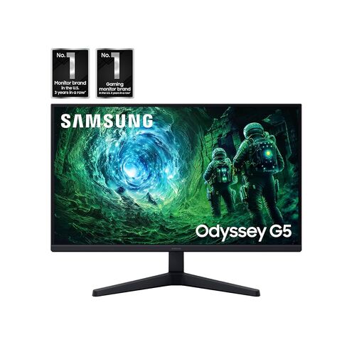 شاشة الألعاب سامسونج أوديسي G5 G53F QHD مقاس 27 بوصة، HDR10، معدل تحديث 200 هرتز، لوحة IPS، AMD FreeSync™ Premium، معادل أسود، مفتاح مصدر تلقائي، LS27FG53DENXZA in Saudi Arabia