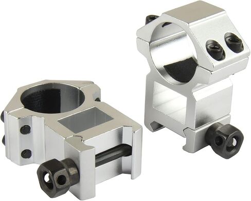 TACFUN Silver A Pair 25.4mm / 1 Inch Scope Ring Picatinny Weaver Rail Mount in Saudi Arabia