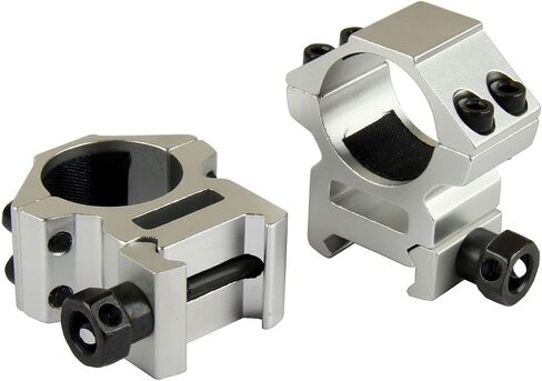 TACFUN Silver A Pair 25.4mm / 1 Inch Scope Ring Picatinny Weaver Rail Mount in Saudi Arabia