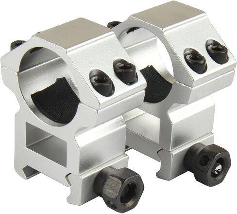 TACFUN Silver A Pair 25.4mm / 1 Inch Scope Ring Picatinny Weaver Rail Mount in Saudi Arabia