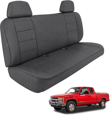 أغطية مقاعد البدلاء الأمامية استبدال لشاحنة 1988-1994 Chevy C/K 1500 مقعد 40/60 مع مسند للرأس، بطانة إسفنجية مركبة من المخمل الهولندي الناعم وغطاء مقعد قابل للتنفس in Saudi Arabia