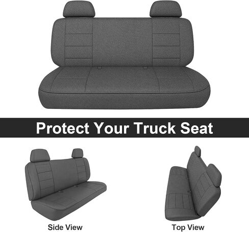 أغطية مقاعد البدلاء الأمامية استبدال لشاحنة 1988-1994 Chevy C/K 1500 مقعد 40/60 مع مسند للرأس، بطانة إسفنجية مركبة من المخمل الهولندي الناعم وغطاء مقعد قابل للتنفس in Saudi Arabia