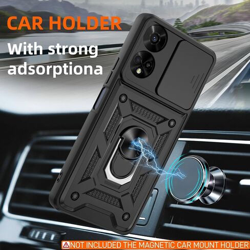 ATUMP for TCL 50 XE 5G/ TCL 50 XE Nxtpaper 5G Case with [2 Pcs] HD Screen Protector, Heavy Duty Shockproof with 360° Rotation Kickstand [Military Grade] Protective Case for TCL 50 XE 5G, Black in Saudi Arabia