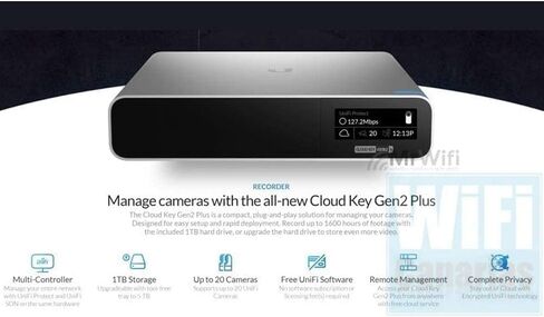 Ubiquiti UniFi Cloud Key Gen2 Plus (UCK-G2-PLUS)، نطاق فردي ومزدوج in Saudi Arabia