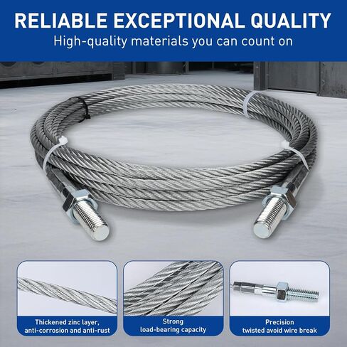 كابلات المعادل N372 مناسبة لطراز السيارات الدوارة SPO10 2-Post Lift استبدال BH7529-86، مجموعتان، 30 قدم in Saudi Arabia