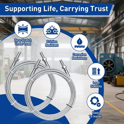 كابلات المعادل N372 مناسبة لطراز السيارات الدوارة SPO10 2-Post Lift استبدال BH7529-86، مجموعتان، 30 قدم in Saudi Arabia