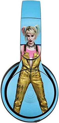 ملصق Skinit متوافق مع Beats Solo Pro - مرخص رسميًا من Warner Bros لا تعبث بتصميم Harley Quinn in Saudi Arabia