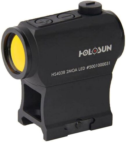 HOLOSUN HE403B-GR / HS403B 2 MOA Dot Micro Sight للبنادق - Shake-Awake Super LED متين من الألومنيوم المقاوم للماء مع زجاج عاكس متعدد الطبقات و12 إعداد سطوع - خيارات النقطة الحمراء/الخضراء in Kuwait