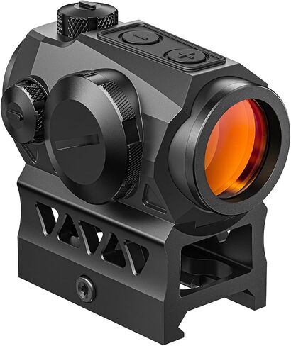 CVLIFE JackalHowl Red Dot Sight، 1x20mm 2MOA Red dot Motion Awake Red Dot Scope، بصريات النقطة الحمراء المدمجة مع جهاز رفع الشاهد المشارك وحامل منخفض المستوى، 10 إعدادات لأزرار السطوع in Saudi Arabia
