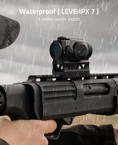 CVLIFE JackalHowl Red Dot Sight، 1x20mm 2MOA Red dot Motion Awake Red Dot Scope، بصريات النقطة الحمراء المدمجة مع جهاز رفع الشاهد المشارك وحامل منخفض المستوى، 10 إعدادات لأزرار السطوع in Saudi Arabia