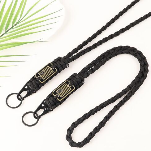 قطعتان من سلاسل المفاتيح المظلة شديدة التحمل مع علم الولايات المتحدة الأمريكية، قلادة حبل المظلة للأنشطة الخارجية in Kuwait