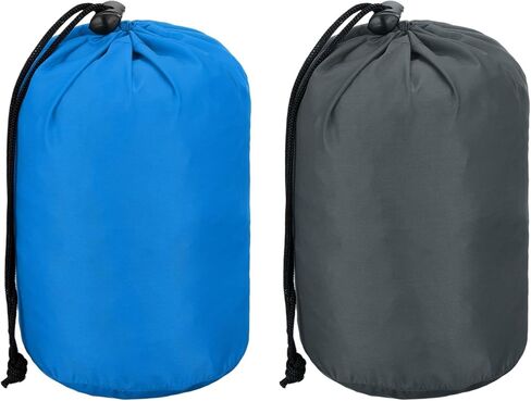 uxcell 2 قطعة كيس الاشياء، النايلون مقاومة للماء المحمولة الرباط الغبار أكياس رفرف الاشياء كيس حقيبة جافة خفيفة للتخييم المشي لمسافات طويلة حقيبة الظهر السفر in Kuwait