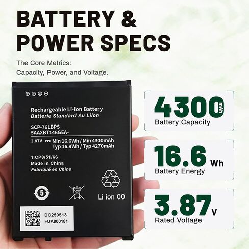 [4300mAh] SCP-76LBPS Battery, 2025 Upgraded Replacement Battery for E7200 DuraForce PRO 3 in Saudi Arabia