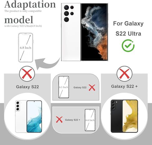 بديل الزجاج الخلفي لهاتف Samsung Galaxy S22 Ultra (6.8 بوصة، عنابي) مع حلقة مرحلة معدنية وأدوات التغيير in Kuwait