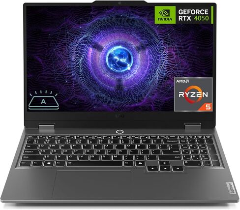 Lenovo LOQ Gaming Laptop, 15.6" FHD 144Hz Display, AMD Ryzen 5 7235HS Processor, GeForce RTX 4050, 32GB DDR5, 1TB SSD, Wi-Fi 6, Ethernet, USB-C, HDMI, Backlit Keyboard, Windows 11 Home in Saudi Arabia