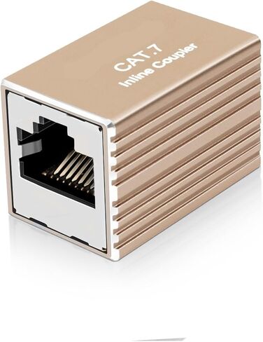 محول مقرنة إيثرنت RJ45 بسرعة 10 جيجابت في الثانية، سبائك الألومنيوم أنثى إلى أنثى Cat5E Cat6 Cat7 (10 قطع، فضي) in Kuwait