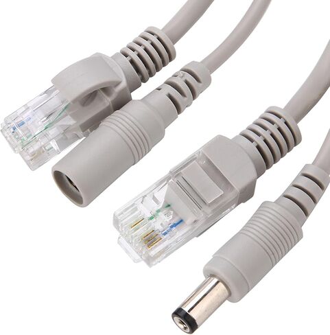 Brrnoo RJ45+DC Ethernet CCTV Cable Cat 5 Power Extension for IP Cameras NVR System (15M) in Kuwait