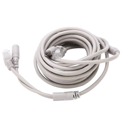 Brrnoo RJ45+DC Ethernet CCTV Cable Cat 5 وصلة الطاقة لكاميرات IP نظام NVR (15M) in Kuwait