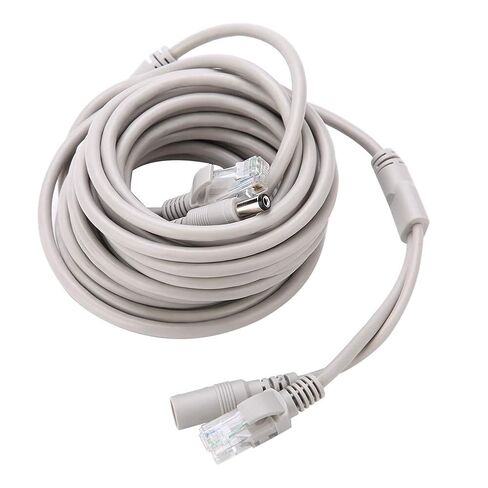 Brrnoo RJ45+DC Ethernet CCTV Cable Cat 5 وصلة الطاقة لكاميرات IP نظام NVR (15M) in Kuwait