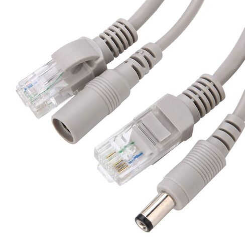 Brrnoo RJ45+DC Ethernet CCTV Cable Cat 5 وصلة الطاقة لكاميرات IP نظام NVR (15M) in Kuwait