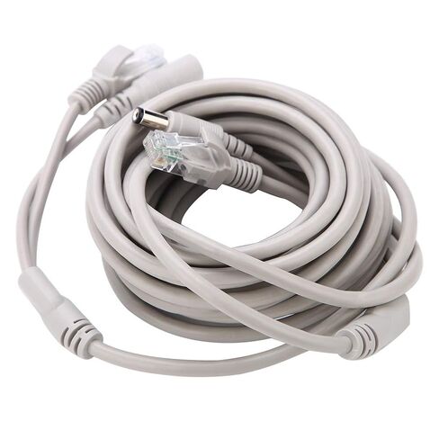 Brrnoo RJ45+DC Ethernet CCTV Cable Cat 5 وصلة الطاقة لكاميرات IP نظام NVR (15M) in Kuwait
