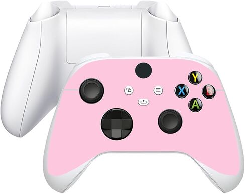 غلاف جلدي متوافق مع Xbox Series S، مجموعة كاملة من ملصقات الفينيل الواقية لوحدة التحكم في الألعاب ووحدة التحكم (وردي) in Kuwait
