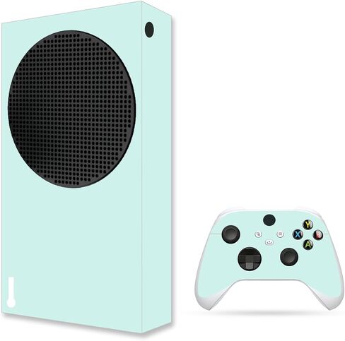 غلاف جلدي متوافق مع Xbox Series S، مجموعة كاملة من ملصقات الفينيل الواقية لوحدة التحكم في الألعاب ووحدة التحكم (وردي) in Kuwait