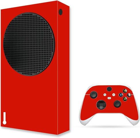 غلاف جلدي متوافق مع Xbox Series S، مجموعة كاملة من ملصقات الفينيل الواقية لوحدة التحكم في الألعاب ووحدة التحكم (وردي) in Kuwait