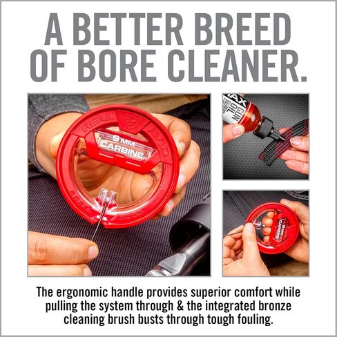 Real Avid Bore Boss Gun Cleaning System - Rapid Pull Through Barrel & Bore Cleaning Cable with Integrated Brush & Mop - Choose Style Below in Saudi Arabia