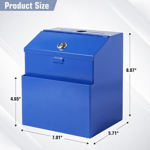 Suggestion Box with Slot and Lock Wall Mounted Key Drop Box Ballot Box with Slot Donation Box with Lock Steel in Kuwait