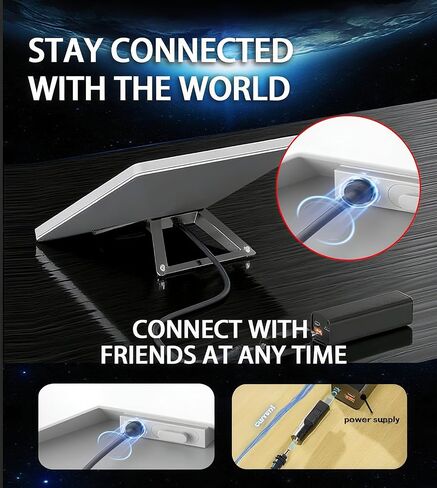 3 في 1 شاحن سيارة Starlink Mini Cable 10FT، Starlink Mini Car Charger DC كابل الطاقة + محول ولاعة السجائر 12V-48V مع شاشة رقمية، متين USB C PD 36W/USB A 18W منافذ للسيارات والشاحنات in Saudi Arabia
